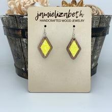 Load image into Gallery viewer, Ray of Sunshine Yellow Glitter Earrings and Necklace     *Vault
