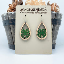 Load image into Gallery viewer, 4H Clover Teardrops &amp; Studs - Earrings
